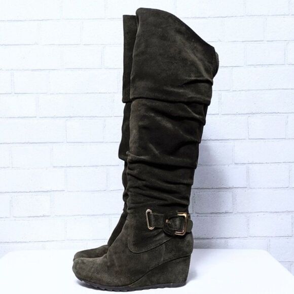 EARTHIES Raphaelle Suede Over the Knee Boots 7.5 - Picture 3 of 9